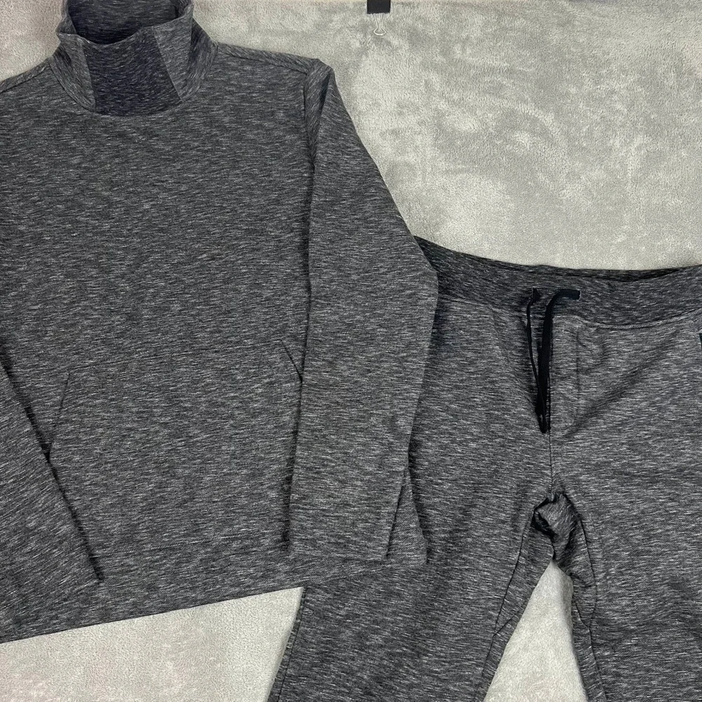 Banana Republic Sweatsuit Mens‎ M Heathered Grey Mockneck Luxe NWT